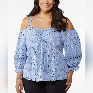 NWT OFF SHOULDER BOHO SUMMER TOP SIZE 18/20. 2X